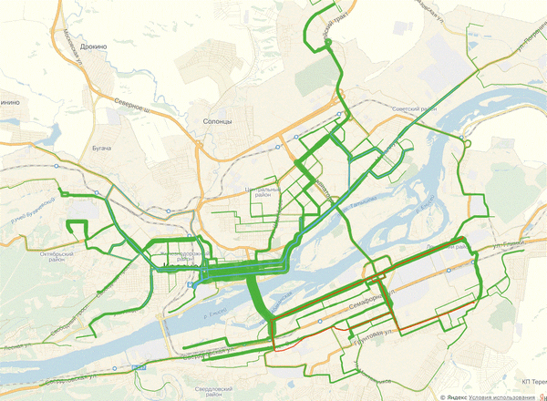 Карта транспорт красноярск